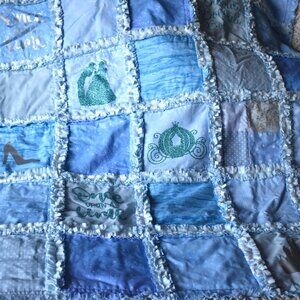 Princess baby rag quilt/ Cinderella rag blanket/ handmade